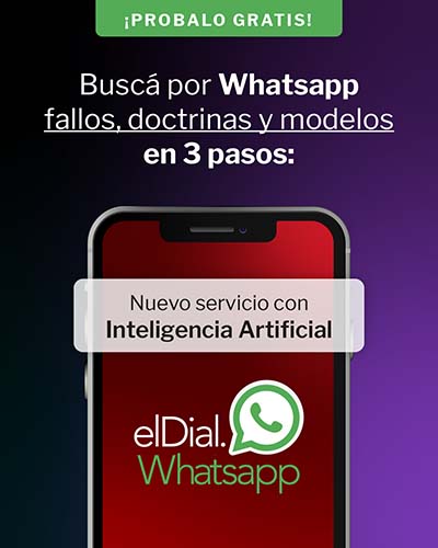 elDial presenta un buscador de fallos, doctrinas y modelos por Whatsapp
