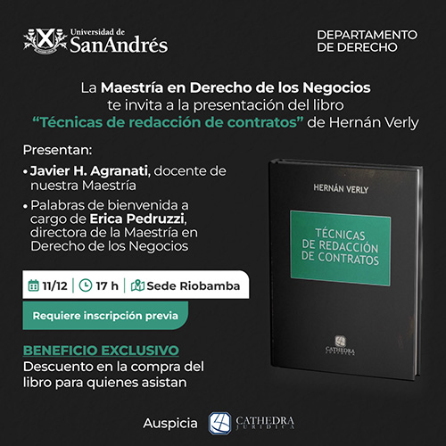 Presentación del Libro &quot;Técnicas de Redacción de Contratos&quot; por Hernán Verly