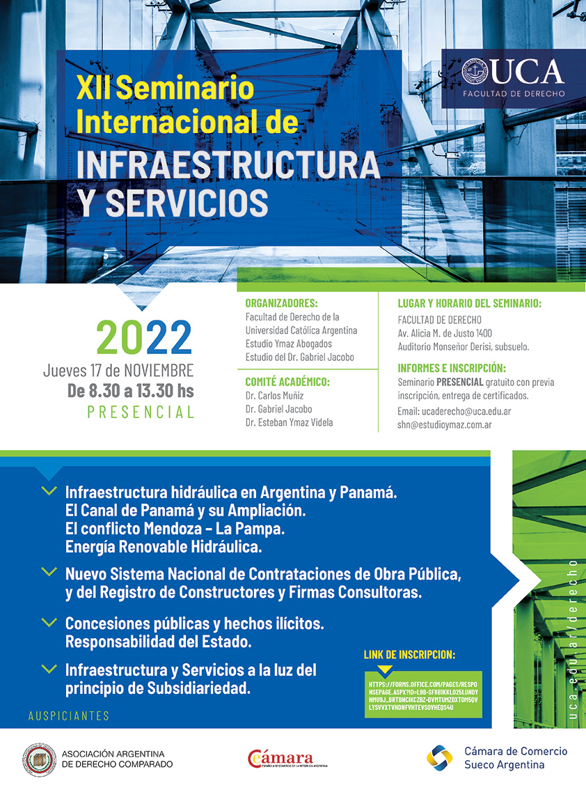 XII Seminario Internacional de INFRAESTRUCTURA Y SERVICIOS