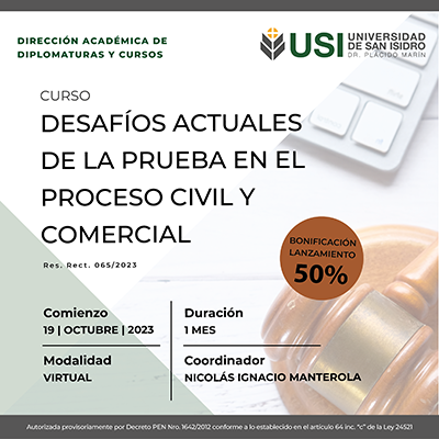 CURSO Desafíos Actuales de la Prueba en el  Proceso Civil y Comercial