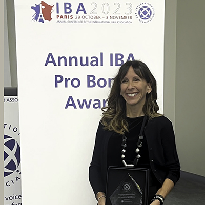 María Fernanda Mierez galardonada con el premio “IBA Pro Bono Lawyer 2023”