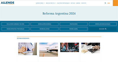 Allende &amp; Brea lanzó un micrositio para analizar la Reforma Argentina 2024