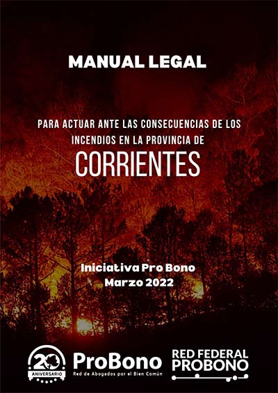 La Red Federal Pro Bono publicó el manual legal por los incendios en la provincia de Corrientes
